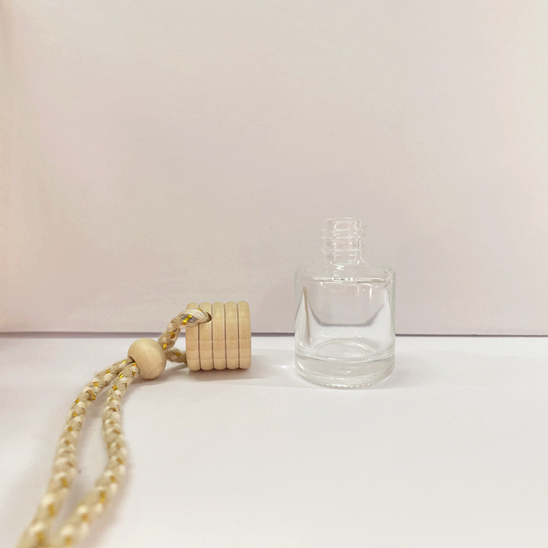 Perfume Bottle Hanging In A Car Wholsel Wood Car Logo Perfume Pendant Air Freshener Bottle Diff