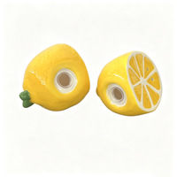 Ensemble créatif de salières et poivrières en céramique en forme de citron, compatibles lave-vaisselle, pour le petit-déjeuner et les assaisonnements domestiques