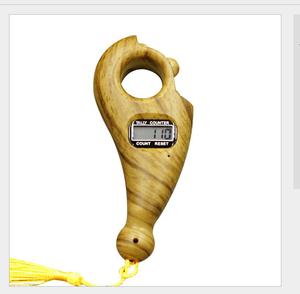 Chapelet-Café de diseño de lujo y madera de imitación amarilla con borla, bola electrónica de ABS, <span class=keywords><strong>Rosario</strong></span> de pantalla Digital - Product Image 1