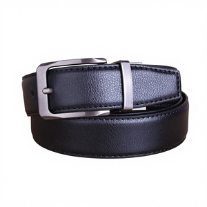 男士牛皮双面皮带合金旋转针扣双面休闲风格定制徽标办公室婚礼批发 - Product Image 6