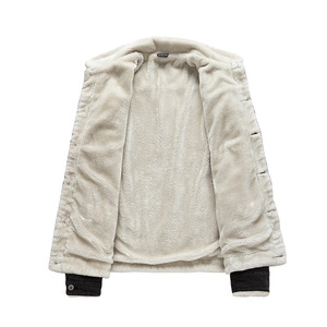 Veste en jean avec col en fourrure blanche pour homme, manteau de haute qualité, Protection contre le froid, hiver, 2022 - Product Image 3