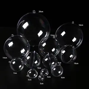 Highly transparent round plastic hollow ball Christmas ball acrylic hanging ball decoration