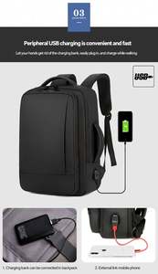 Mochila para Portátil Personalizada, Impermeable, para Estudiantes, Oficina, Computadora, Viajes, Deportes Casuales al Aire Libre, para Hombre - Product Image 4