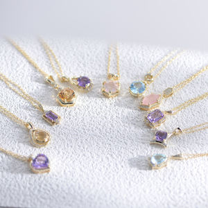 Peishang joyería personalizada 925 plata esterlina chapada en oro ágata cristal labradorita piedra preciosa piedra Natural ópalo espinela collar - Product Image 5