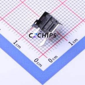 TC-00100-050E Tactile Switch Through hole Component (THT) Switch Single Pole Single Throw Round Button 2.5N Right Angle Insert - Product Image 2