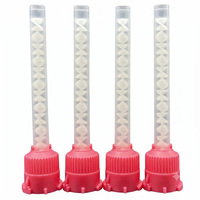 Embouts de mélange dentaire à double polymérisation, buses plates, mélangeur statique rapport 1:1 pour résine, ciment, placage, tubes jetables