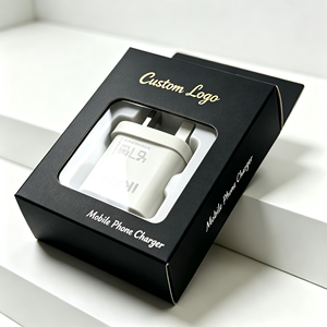 Boîte rigide pour chargeur de téléphone portable avec logo personnalisé, fenêtre transparente, impression dorée, emballage pliable en papier haut de gamme pour câble USB - Product Image 6