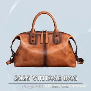 ¡Novedad de 2025! Bolso bandolera de un solo hombro desgastado para mujer, estilo Vintage Europeo Americano, cremallera impermeable de grano completo - Product Image 2