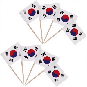 Drapeaux miniatures jetables en bois de Chine pour décoration de fête, <span class=keywords><strong>cocktail</strong></span>, <span class=keywords><strong>bar</strong></span> à nourriture, gâteau - Product Image 1