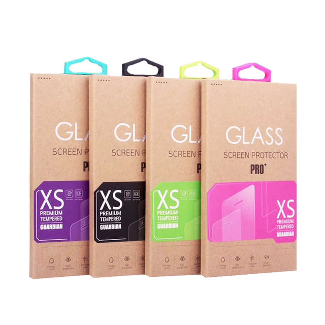 Wholesale Custom Paper Packaging Box Mobile Phone Tempered Glass Screen Protector UV Advantage Sponge Liner Camera Watch Foil