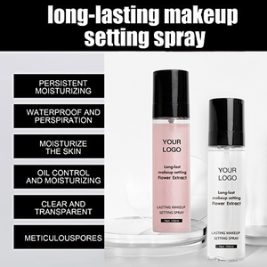 Private Label Makeup Setting <b>Spray</b> Clear & <b>Pink</b> Shimmer Long Wear Face Finishing <b>Spray</b> Custom Bottle Design Setting <b>Spray</b> - Product Image 6