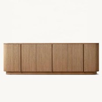 Meubles de salon design de luxe, console multimédia en bois massif