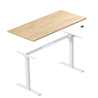Richmat Bureau de luxe électrique à moteur unique Bureau d'ordinateur assis et debout Bureau élévateur Cadre blanc Hauteur réglable