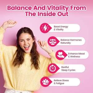 Gomitas para el Estado de Ánimo de la Mujer OEM con Hierba de Cabra en Celo, Extracto de Baya de Castaño, Alivio del Estrés, Potenciador del Estado de Ánimo y la Energía, Equilibrio Hormonal para Mujeres - Product Image 5