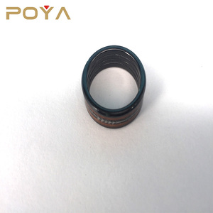 POYA 8mm anillo de cerámica negro para hombres mujeres boda banda de madera de <span class=keywords><strong>Koa</strong></span> flecha incrustaciones de caza de la joyería - Product Image 5