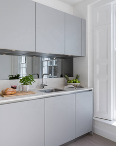 Modern <strong>Small</strong> Kitchen <strong>With</strong> White Lacquer Handless Custom MDF <strong>Door</strong> Kitchen <strong>Cabinet</strong> Sets Made in China - Product Image 6