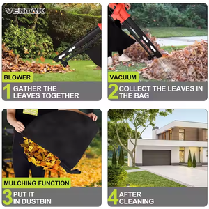 Souffleur d'air électrique sans fil Vertak 3000W 3 en 1 Outils de jardin portables Mini <span class=keywords><strong>aspirateur</strong></span> Souffleur de feuilles - Product Image 5