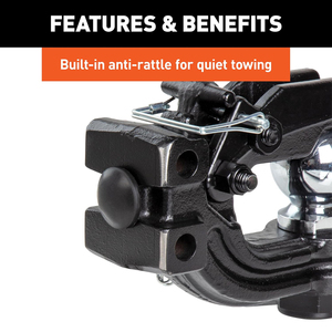 Tham vọng điều chỉnh Trailer Hitch cái trục Móc kết hợp 2inch Receiver công suất cao <span class=keywords><strong>tri</strong></span> bóng thả Hitch có thể điều chỉnh - Product Image 2