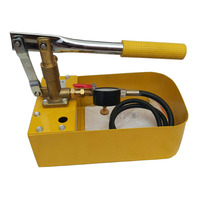Bomba de pistón de latón de 860 PSI con válvula única, kit manual de prueba de presión de agua limpia con manómetro y tanque, uso comercial OEM