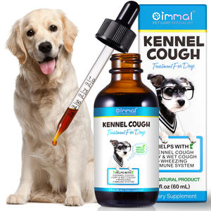 Oimmal 60ml Dog Cough Treatment Flüssige Ergänzungen Natürliche Allergie Linderung Trockener und nasser Husten Wheezing Kennel Cough Drops für Hunde - Product Image 1
