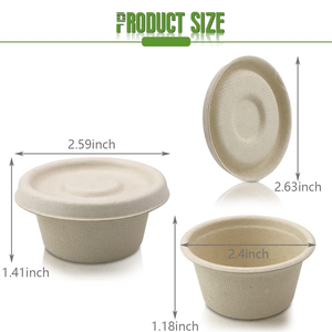 Conteneur alimentaire jetable personnalisé en bagasse de canne à sucre, biodégradable et compostable, pour plats à emporter avec couvercle - Product Image 5
