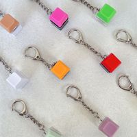 Black Transparent Plastic Glowing Single Key Color Square Keycap Universal DIY Mechanical Keyboard Stress Relief Pendant