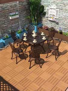 Ensemble table et chaises à motif <span class=keywords><strong>ajouré</strong></span> Chaises de jardin pour terrasse et patio Ensemble table et chaises pour l'extérieur - Product Image 5