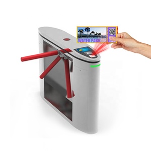 공장 판매 이동할 수 있는 QR 부호 스캐너 표 검증 삼각 십자형 회전식 문 도보 안전 입구 십자형 회전식 문 문 - Product Image 4