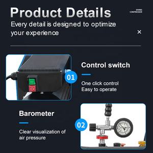 <span class=keywords><strong>Compresseur</strong></span> d'air pour plongée sous-marine TUXING, arrêt manuel, 100 L/min, haute pression, <span class=keywords><strong>3</strong></span> <span class=keywords><strong>cylindres</strong></span>, 4500 psi, 30 MPa, 300 bars, remplissage de bouteilles de plongée - Product Image 4