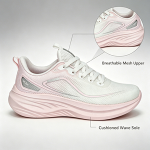 Chaussures de sport décontractées <span class=keywords><strong>basses</strong></span> pour femmes, en maille respirante et durable, idéales pour l'extérieur – Vente en gros, conception personnalisée - Product Image 5