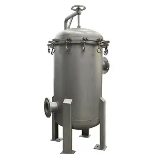 Equipo de tratamiento de agua de grado alimenticio, 40 ", acero inoxidable SS 304 316, carcasa de filtros tipo bolsa