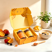 Boîtes d'emballage de luxe recyclables de qualité supérieure avec insert, boîte d'expédition, boîte d'emballage pour bocaux et aliments en conserve
