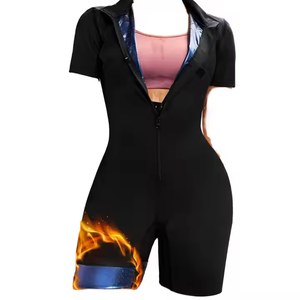 Women's Neoprene PVC Full Body Jumpsuit Waist Trainer for Home Use <b>Sauna</b> <b>Suit</b> for Weight Loss - Product Image 1
