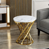 Foshan New Good Furniture Table d'angle en marbre au design nordique de luxe Nouvelle table basse pour salon et canapé