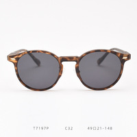Lunettes de soleil polarisées tendance pour hommes et femmes, rondes, vintage, lunettes de soleil de conduite, cercle ovale, lunettes de soleil de créateur noires, anti-éblouissement, UV400