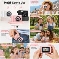 Mini appareil photo numérique pour enfants, appareil photo miniature portable pour tout-petits, garçons et filles, cadeau de vacances, prise de photos