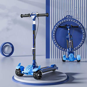 Nouveau style de scooter pour enfants de 3 à 12 ans, sports de plein air, garçon/fille, pliable avec trois roues à LED, musique, double pédale, scooter pour enfants - Product Image 6