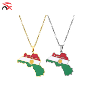 Conjunto de Artículos para Fanáticos del Fútbol de Kurdistán al por Mayor: Camiseta Nacional, Bandera de Mano, <span class=keywords><strong>Collar</strong></span> con Mapa, Llavero, Pin, Camiseta para Campaña Electoral - Product Image 5