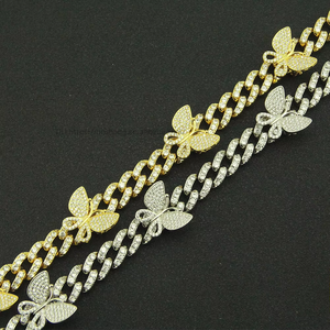 Hip-hop Micro-inlaid Zircon Cuban Chain Necklace, Men and Women Hipster Domineering Collarbone Chain Tanjing Fashion - Product Image 3