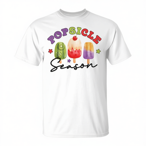 T-shirt estiva per bambini con stampa gelato e ghiaccioli, maglietta promozionale per bambini e bambine - Product Image 3