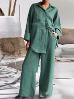 Ensemble 2 pièces pour femmes musulmanes, tunique tunique surdimensionnée, ensemble haut de pantalon, survêtement deux pièces, costume arabe turc de Dubaï