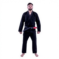Kimono de Jiu-Jitsu Brésilien et Judo Unisexe Bolton Superior Personnalisé 450 g/m² en Coton Perlé 100% avec Logo Frontal, Anti-rétrécissement et Respirant