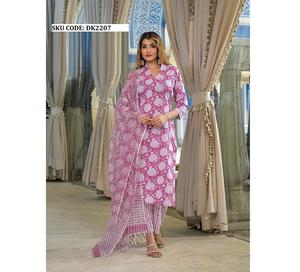 Vestido Moderno de Algodón Premium para Mujer con Diseño Artístico, Sensación Cómoda y Versátil para Fiestas y Bodas - Product Image 1