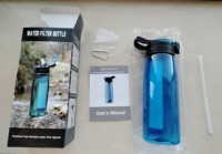 Bouteille filtrante portable Filtertech P3 US Tritan pour extérieur, sans BPA, étanche, toutes saisons, pour la randonnée et le trekking