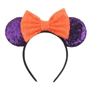 Diadema con Orejas de Ratón en Colores Clásicos de Halloween, Lazo de Lentejuelas, Accesorios para el Cabello para Niñas, Diadema Festiva para Cosplay - Product Image 4