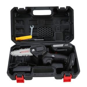 Mini Motosierra Eléctrica Inalámbrica de 24V con Motor sin Escobillas de Grado DIY, Batería de Litio de 550W y 2.4Ah, Hoja de 100MM para Jardinería y Corte de Madera - Product Image 2