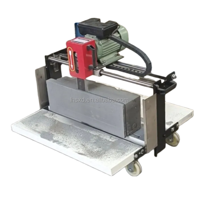 Mobile Wheeled Electric AAC Foam Brick Cutting Machine Portable Autoclaved Aerated Concrete Block Cutter for Construction Site