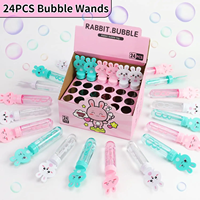 Lot de 24 mini-bâtonnets magiques à bulles Lapin, en gros, pour fêtes de Pâques, cadeaux pour enfants garçons et filles