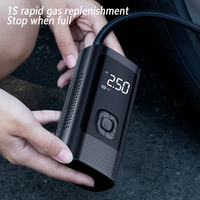 Compresseur d'Air Portable Haute Puissance 150 psi 12 V CC 2025 pour Voiture avec Manomètre Numérique, Gonfleur de Pneus et Lumière d'Urgence en ABS
