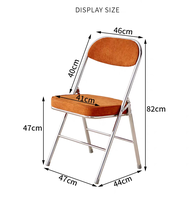 Chaise pliante empilable moderne en maille avec assise en tissu, gain de place, rangement facile pour l'école, les banquets et les usages commerciaux multiples